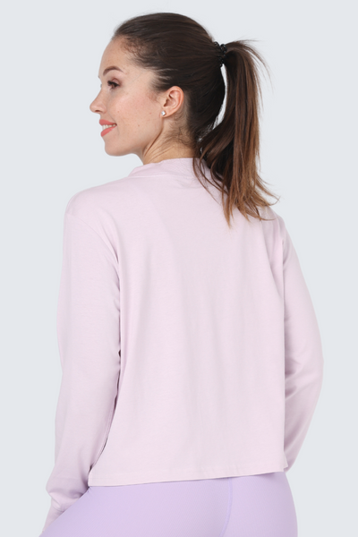 W Moon Tee Mock-Neck Long-Sleeve - Orchid