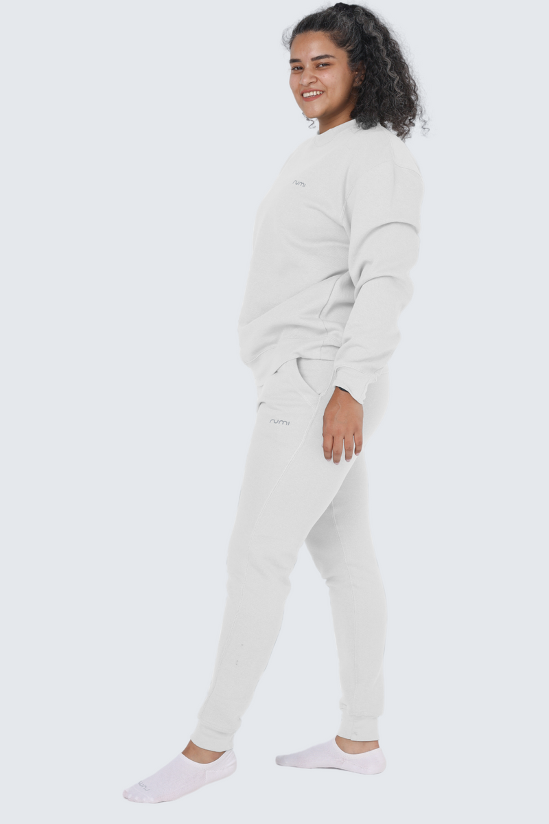 WU Moon Sweatpants Fleece Slim - Snow