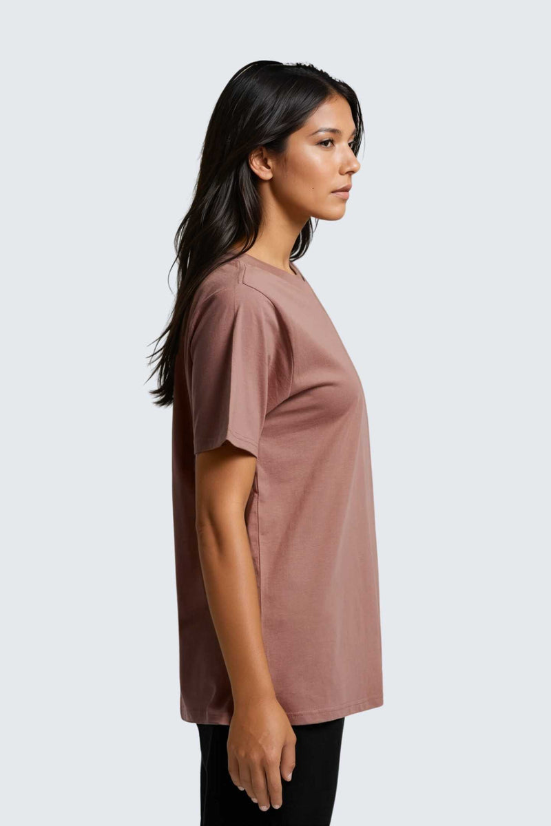 W Moon Tee Long - Rose Deep