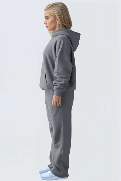 WU Moon Sweatpants Relaxed Open Fleece - Stone