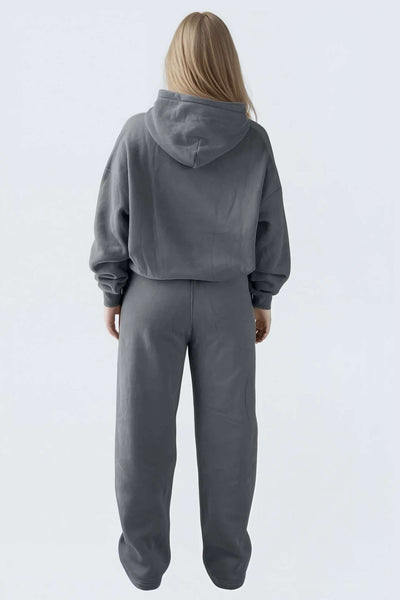 WU Moon Sweatpants Relaxed Open Fleece - Stone