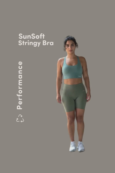 Rumi Earth - W Sun Stringy Crop Top Bra - Teal Light - R128112