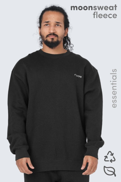 Rumi Earth - MU Moon Sweatshirt Fleece - Black - R515005BKP - M - Tops