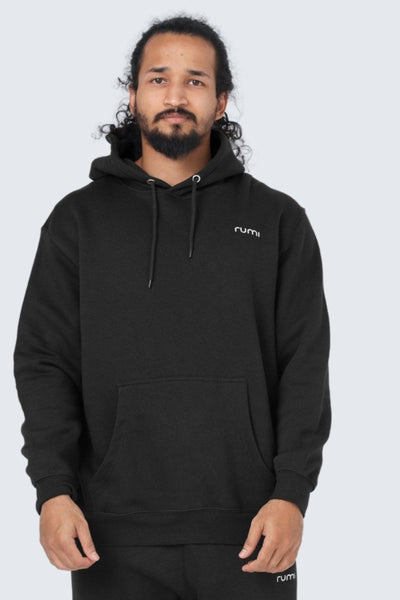 Rumi Earth - MU Moon Sweatshirt Fleece + Hoodie - Black - R113210BKP - M - Tops