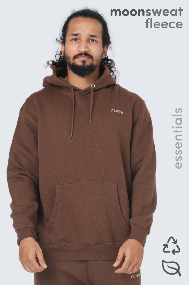 Rumi Earth - MU Moon Sweatshirt Fleece + Hoodie - Cocoa - R113210CAP - M - Tops