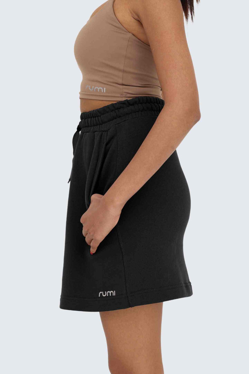 Rumi Earth - W Moon Sweat Skirt - Black - R115300BKP - Bottoms