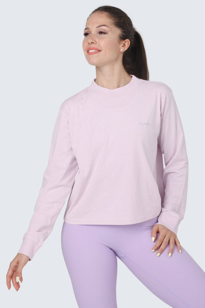 Rumi Earth - W Moon Tee Mock - Neck Long - Sleeve - Orchid - R111222ODP - Tops