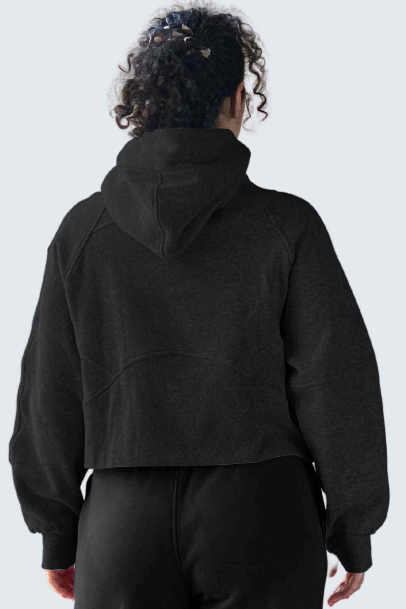 Rumi Earth - W MoonSweat Shirt Mock Oversized + Hoodie - Black - 