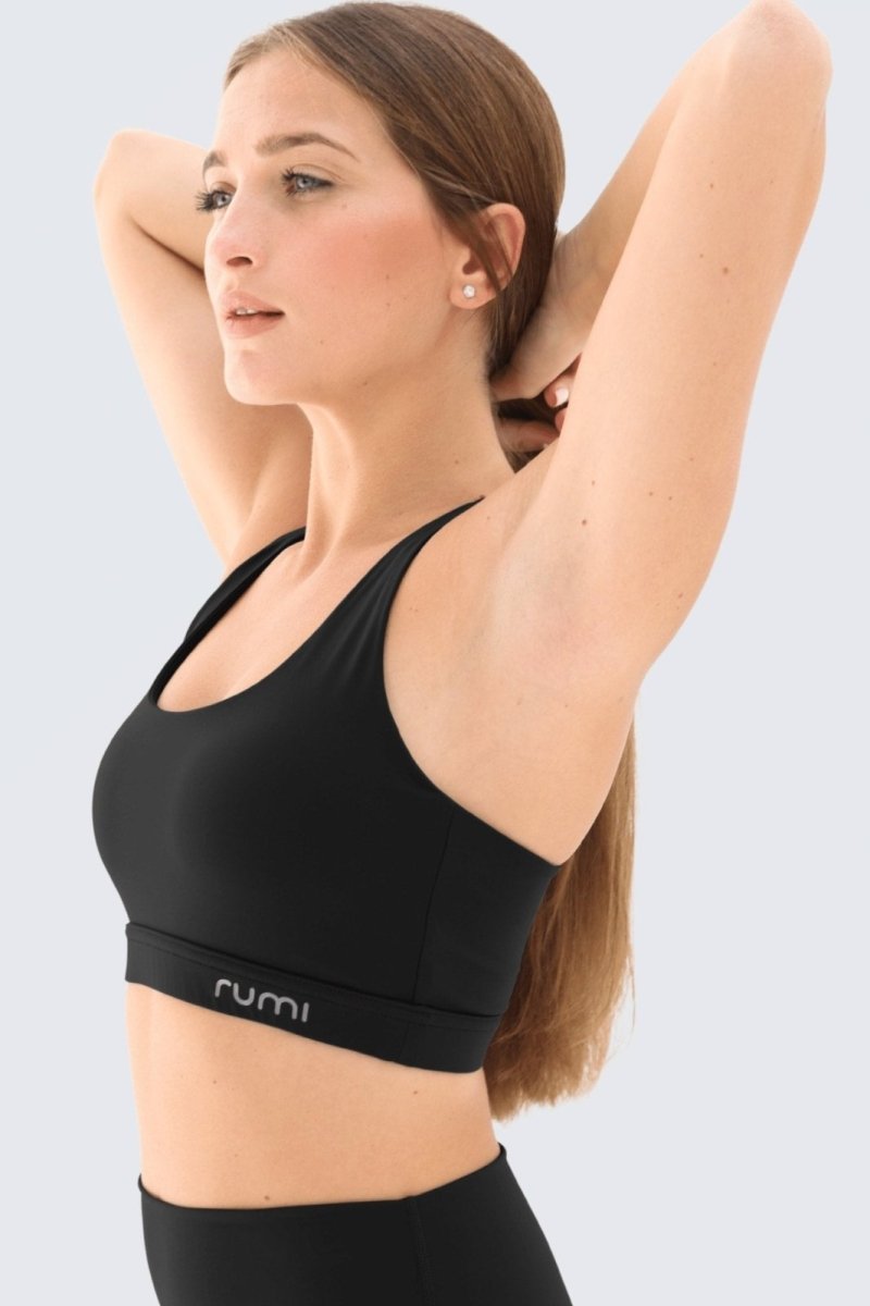 Rumi Earth - W Sun Racer - Back Bra - Black - R128110BKP - Bras