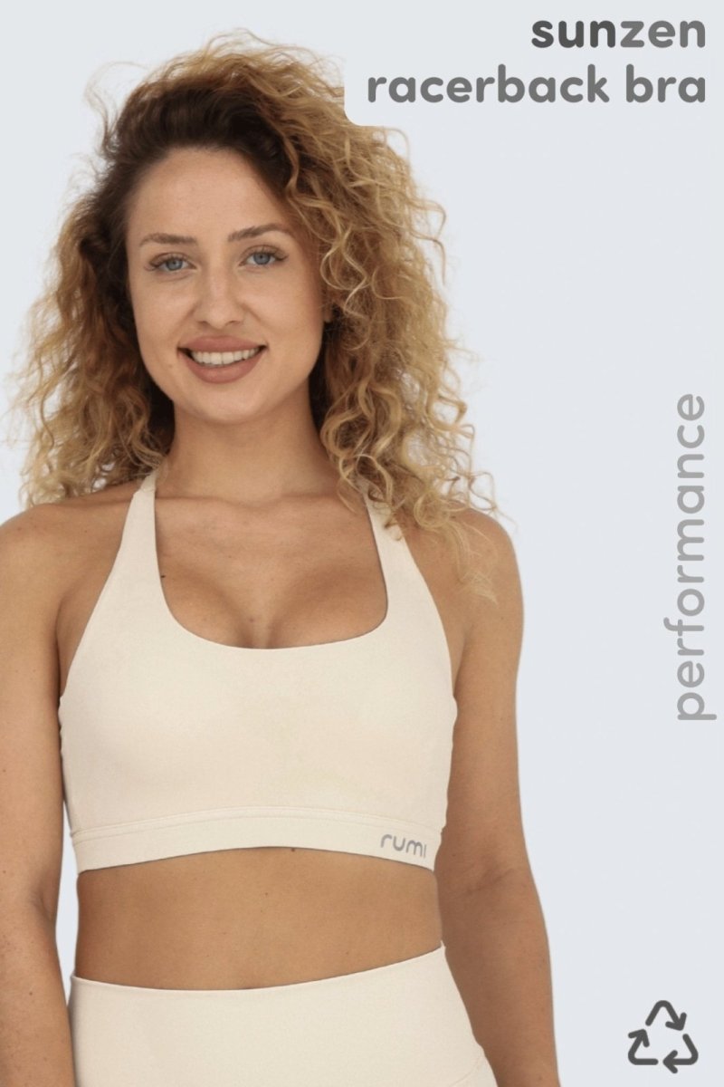 Rumi Earth - W Sun Racer - Back Bra - Ivory - R128110IYP - Bras