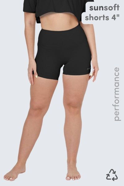 Rumi Earth - W SunSoft Flow Shorts 4" - Black - R124125BKP - Bottoms