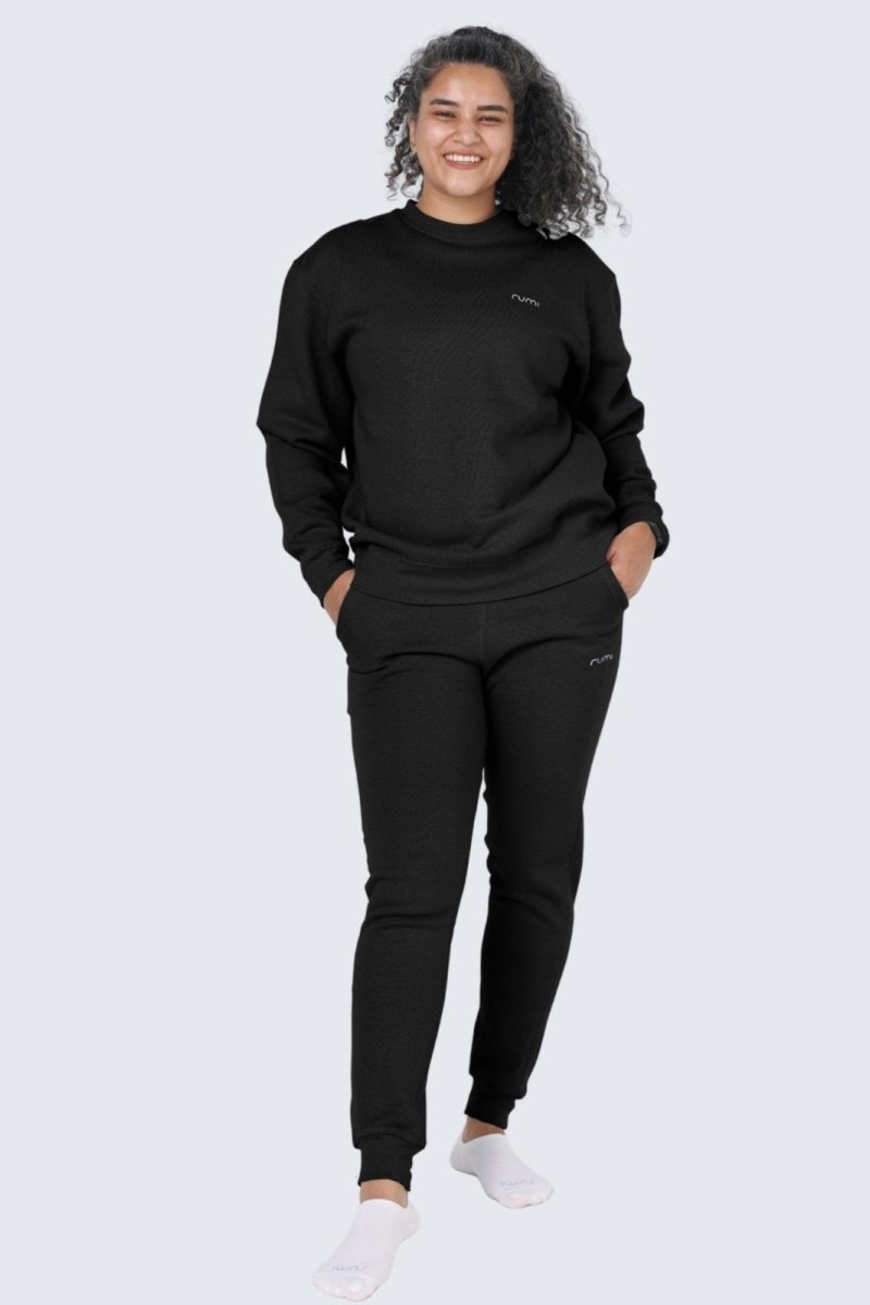 Rumi Earth - WU Moon Sweatshirt Fleece - Black - R515005BKP - Tops