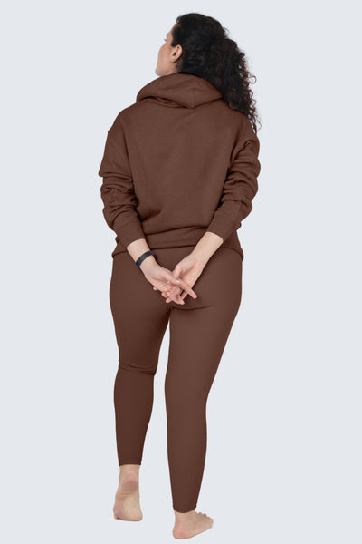 Rumi Earth - WU Moon Sweatshirt Fleece + Hoodie - Cocoa - R113210CAP - Tops