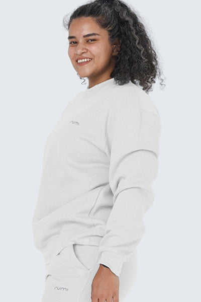 Rumi Earth - WU Moon Sweatshirt Fleece - Snow - R515005SWP - Tops